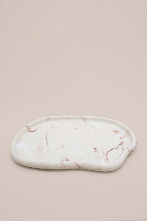Marble Look Resin Decorative Tray