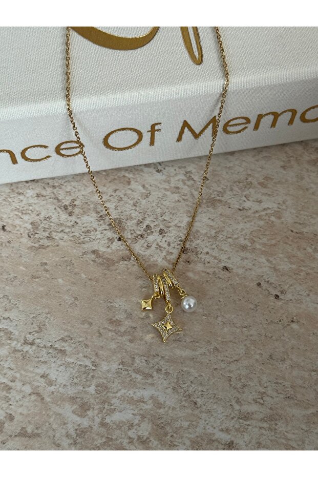 Charmlı Gold Kolye - 3
