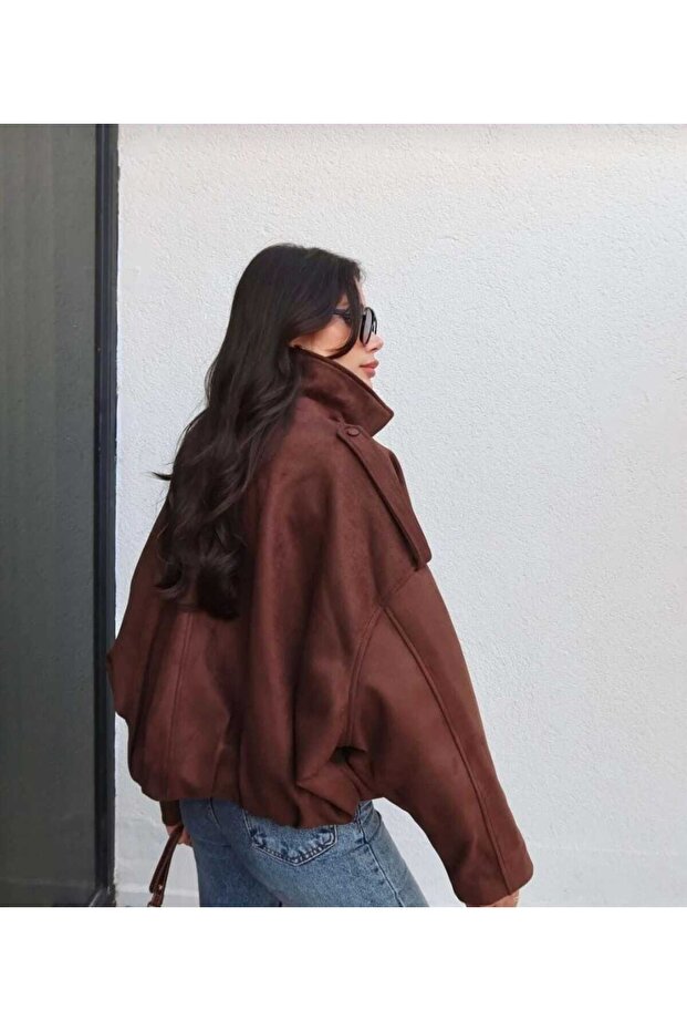 Süet Görünümlü Bomber Ceket - 2