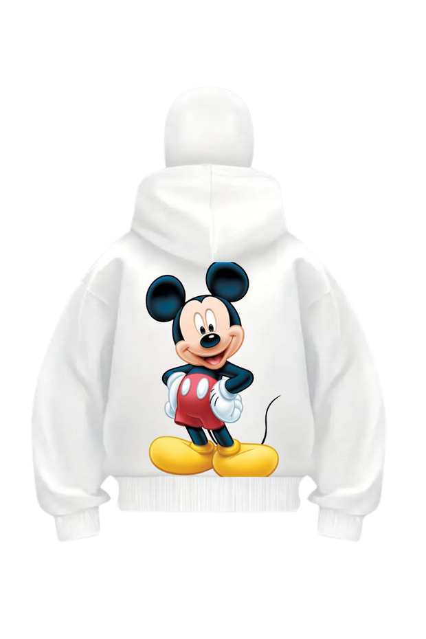 Mickey Mouse Detail Full Mask Oversize Cardigan