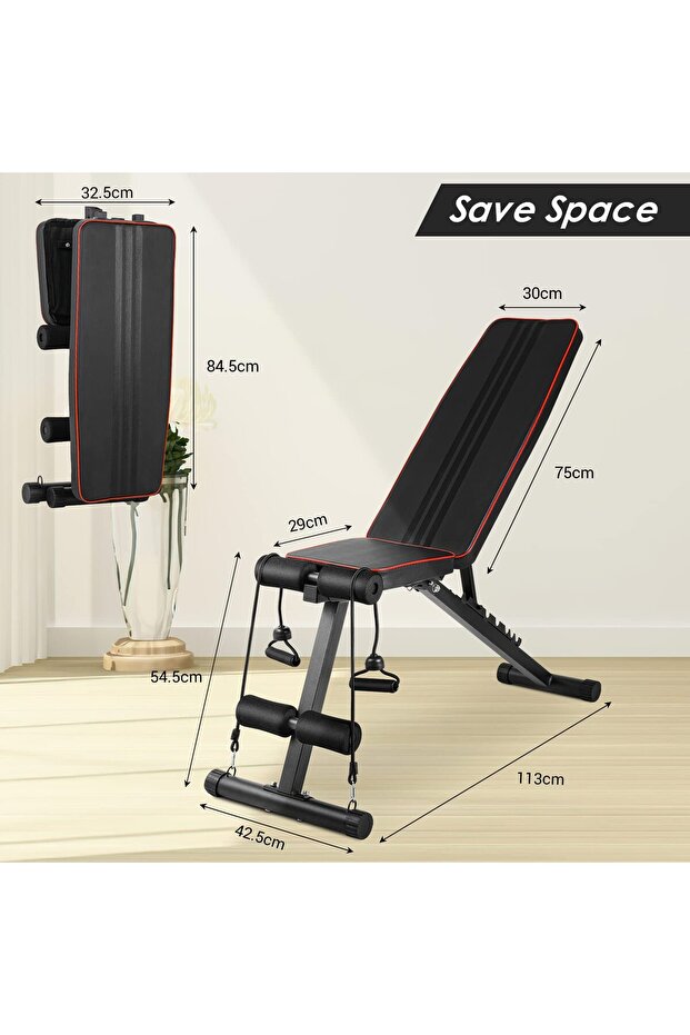 Folding Weight Bench - Perfect for Home Strength Training - مقعد قابل للطي مثالي للتمارين الرياضية