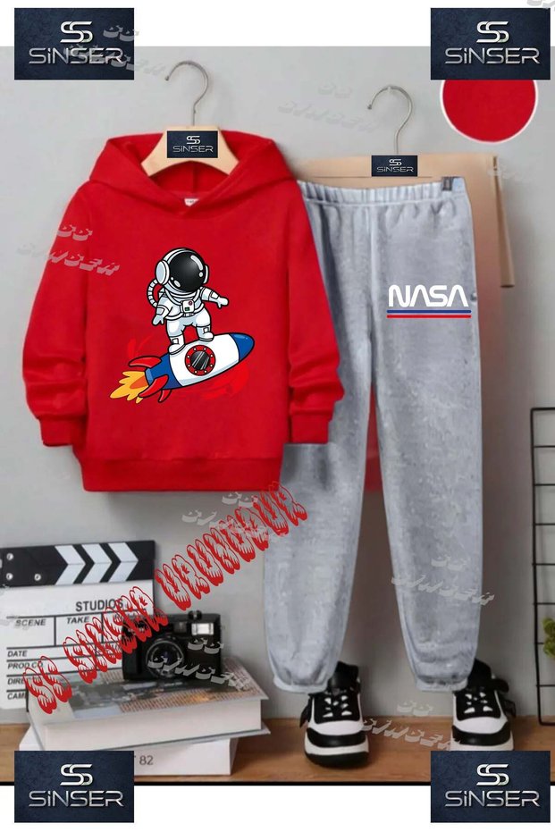 Children's Unisex Custom Printed Hoodie and Sweatpants Set with the Text: "Behind the Table Is the Best Place to Be in the World".