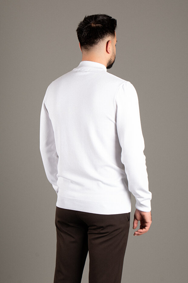 Erkek Bej Basic Balıkçı Triko - 4