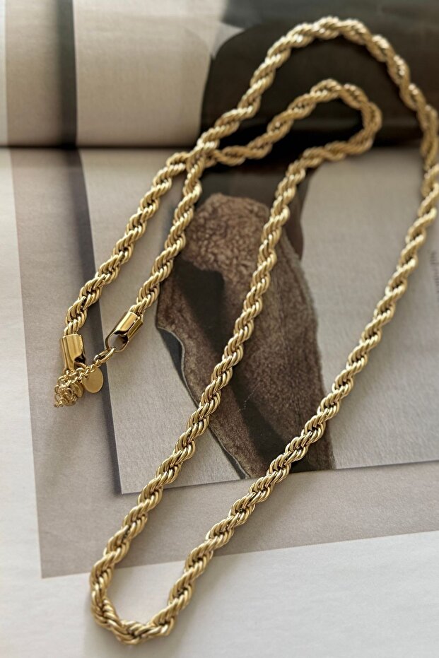 Steel gurmet spiral necklace