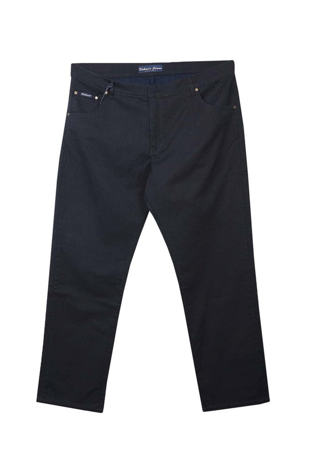 Plus Size Gabardine Trousers Printed Low Waist (Wide Comfortable Fit)
