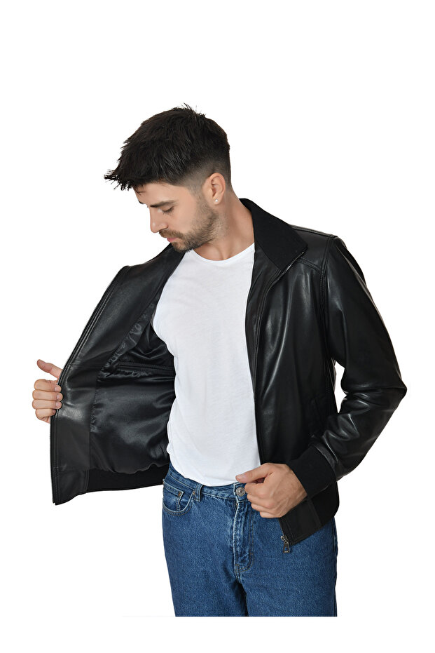 Men's Leather Jacket 2525 - 4