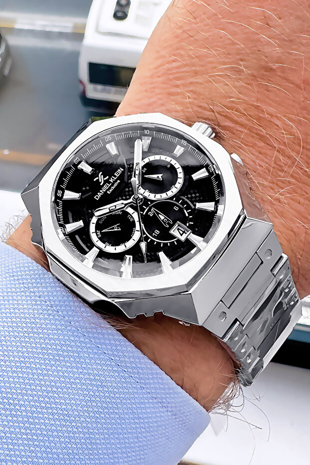 Daniel Klein Exclusive Men's Wristwatch 3 Atm Water Resistant Silver ...