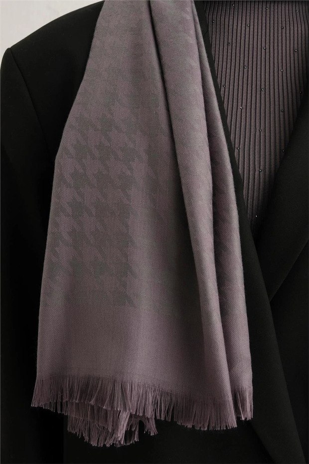 Viscon Houndstooth Pattern Shawl 3 11 - 3