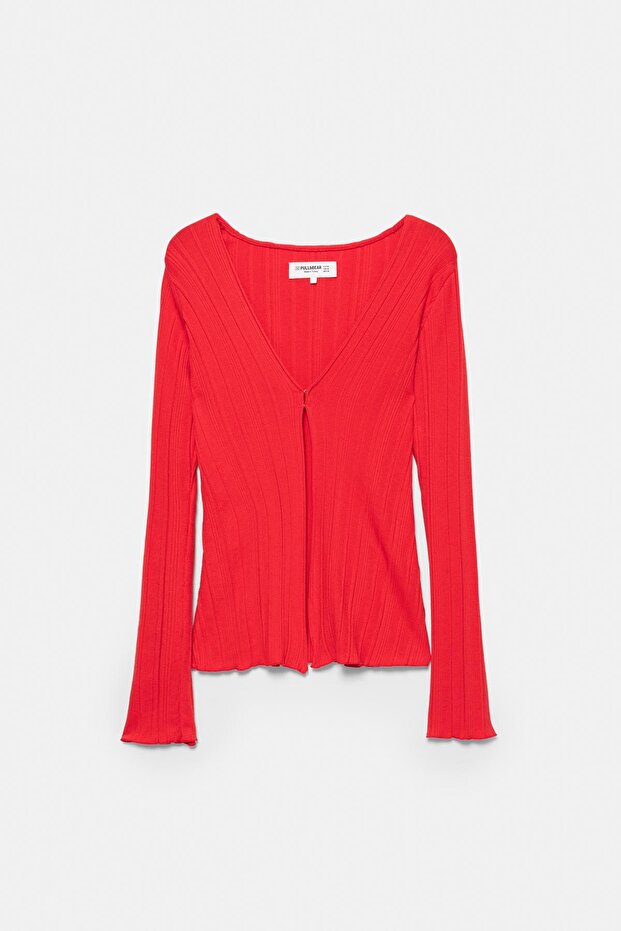 Kopçalı uzun kollu top - 5