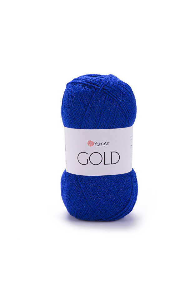 Gold 92% Acrylic 8% Metallic Polyester Sparkly Hand Knitting Yarn 100g / 400m