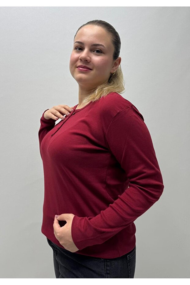 Basic Wide Fit 100% Cotton Long Sleeve T-Shirt