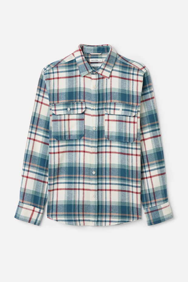 EKOSELİ REGULAR FIT ÇİFT CEPLİ CASUAL GÖMLEK - 1