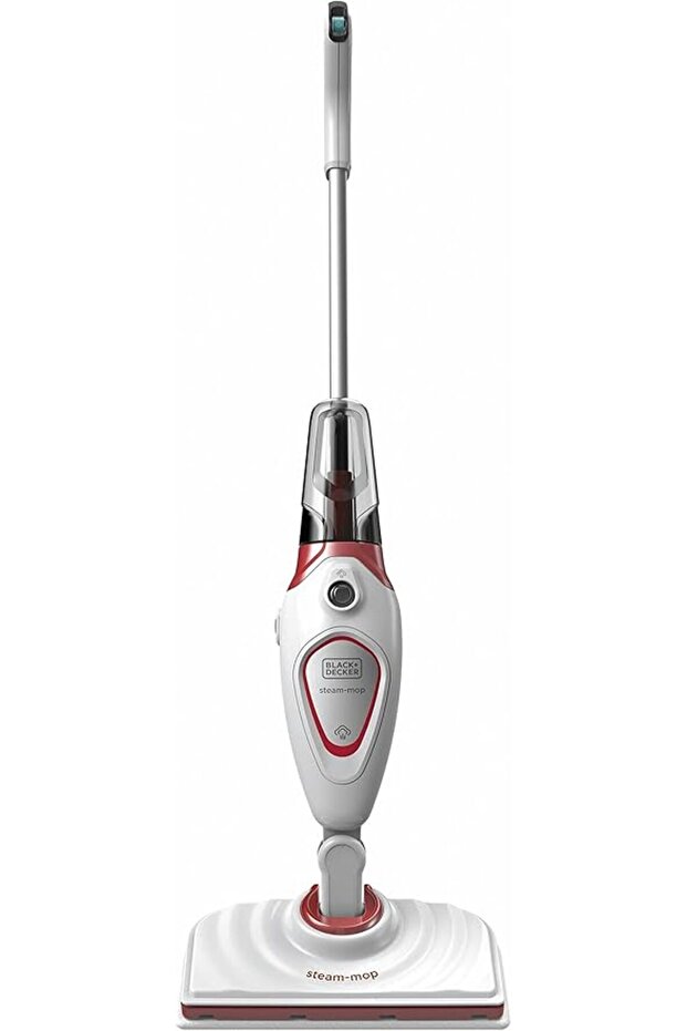 Black & Decker Steam-Mop With 3 Accessories, 1600W, White/Red - Bds1616R-Qs,