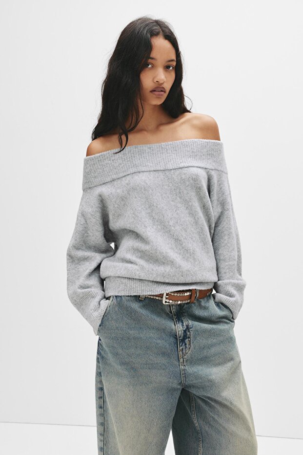 Asymmetric soft knit sweater - 2