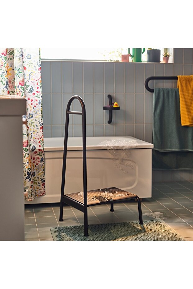 BÄSINGEN كرسي متدرج مع درابزين، أنثراسيت - 2