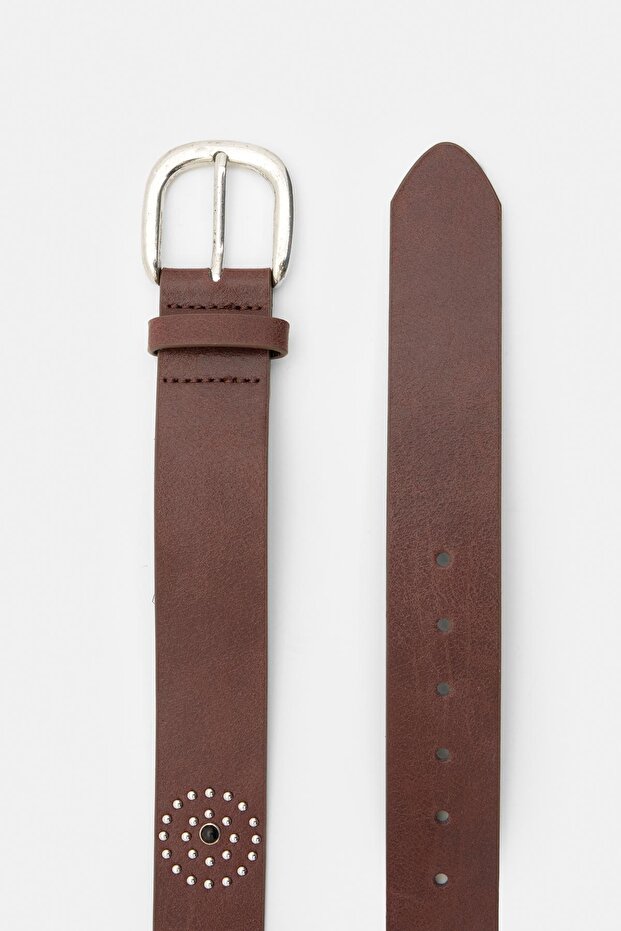 Zımbalı suni deri kemer - 4