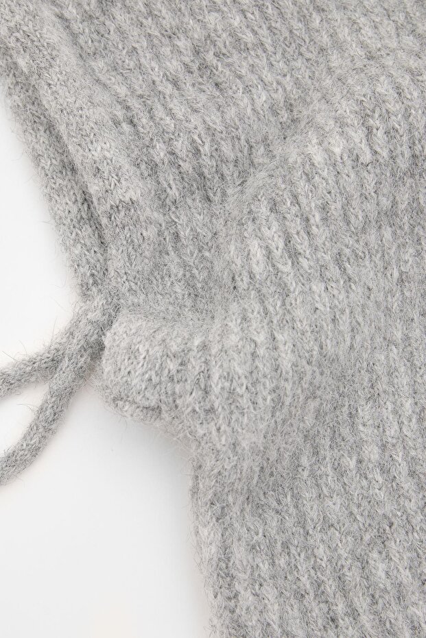 Kalın örgülü balaklava - 4