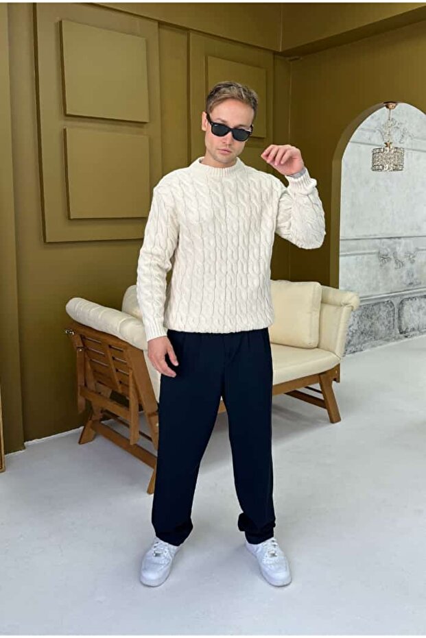 Bej Örgülü Kazak - 6