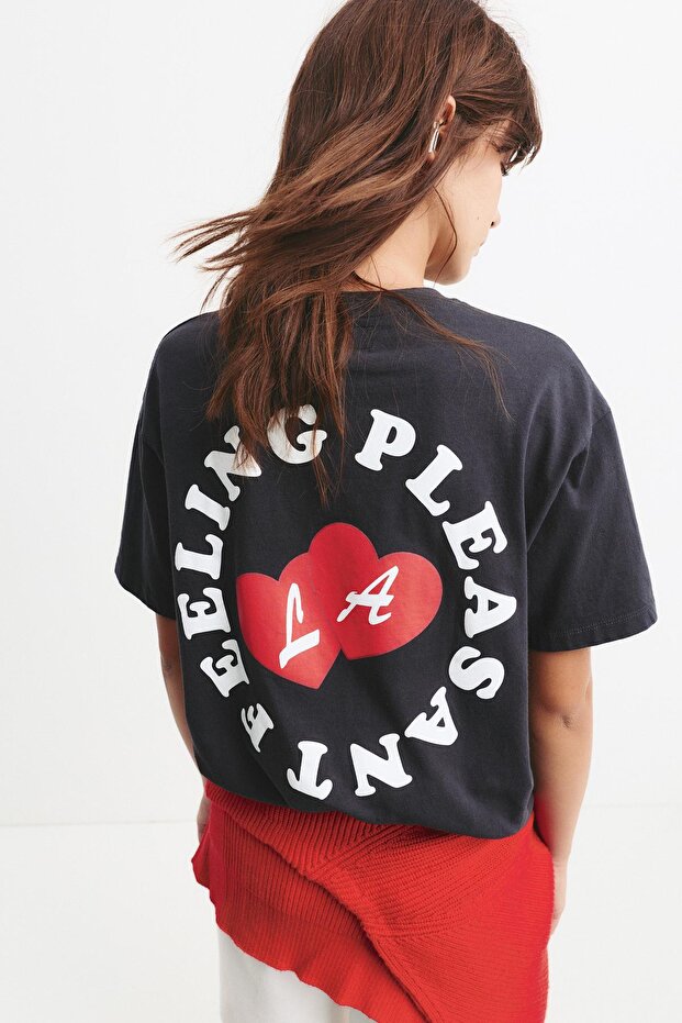 Kalp grafikli tişört - 3