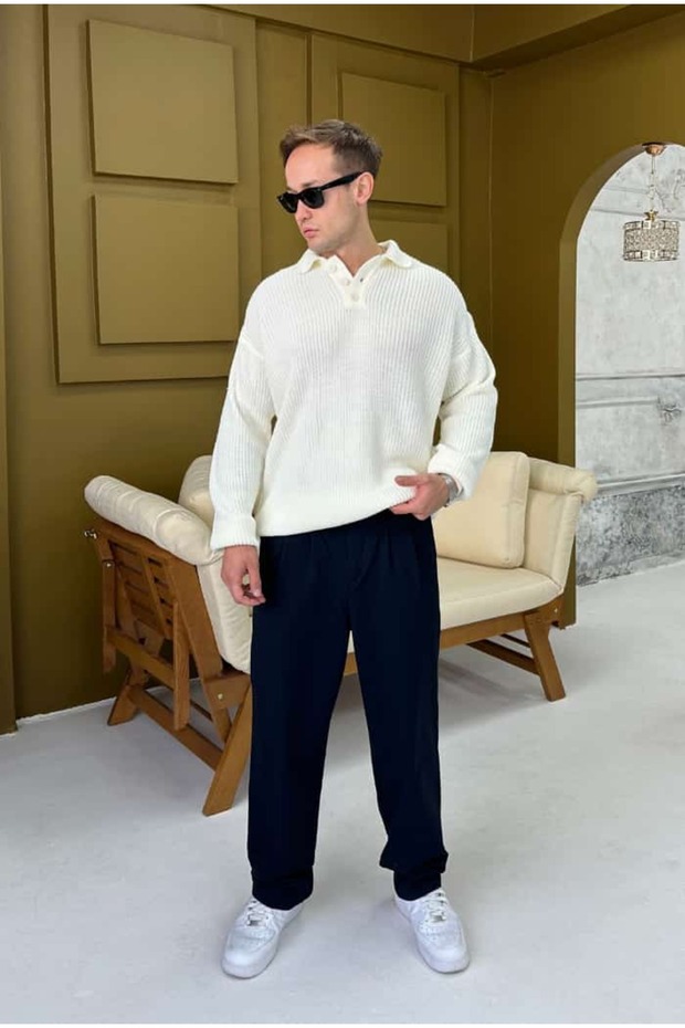 Polo Yaka Oversize Kazak - 6