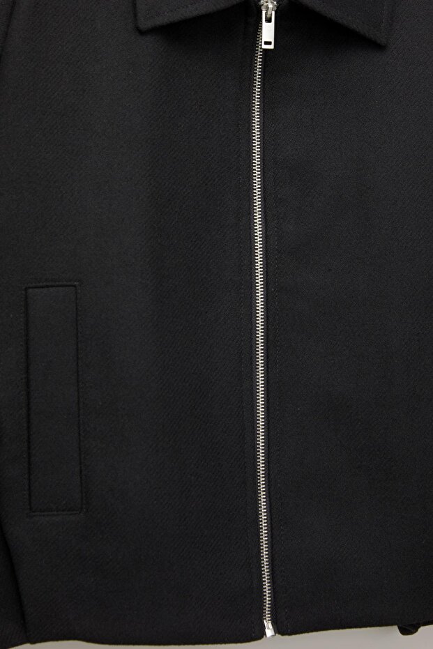 Kısa tailored fit kumaş ceket - 8