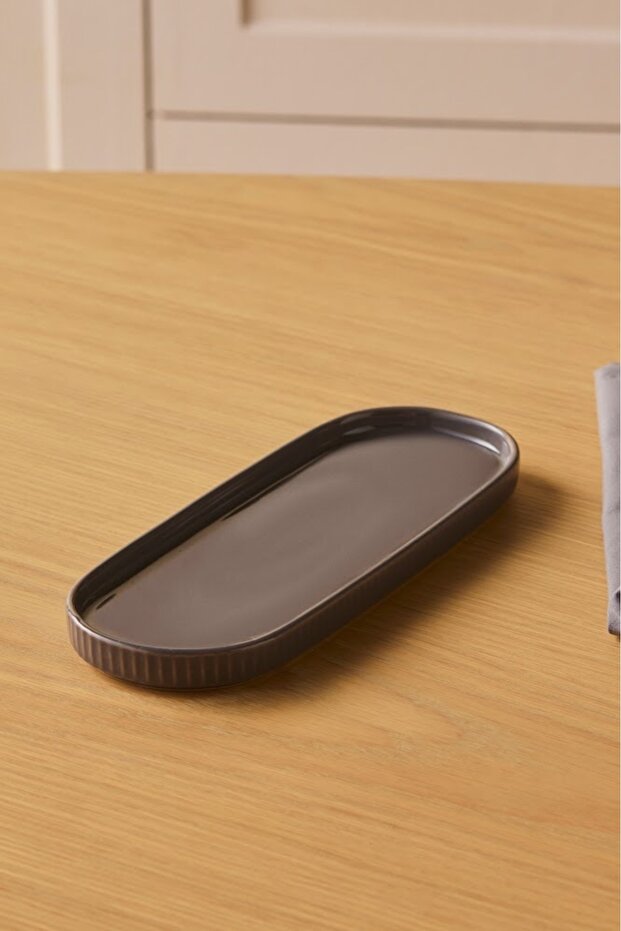 Massimo Kayık Tabak Antrasit 21 cm - 1