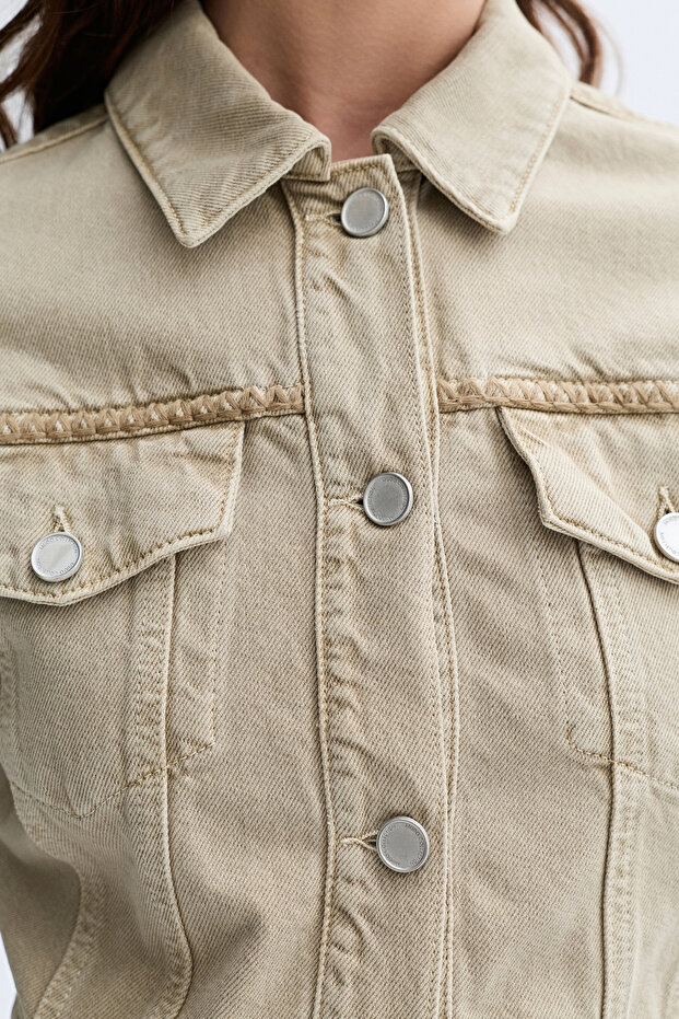 NAKIŞLI JEAN CEKET - 4