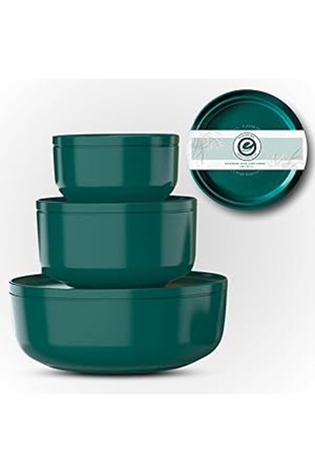 ECOCENTRIC Healthy Food Storage Container Set – Air Tight Food Storage, Meal Prep, Rice Husk Conta