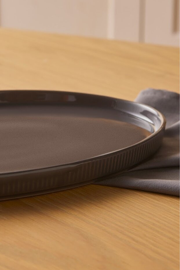Massimo Antrasit Kayık Tabak 31 cm - 3