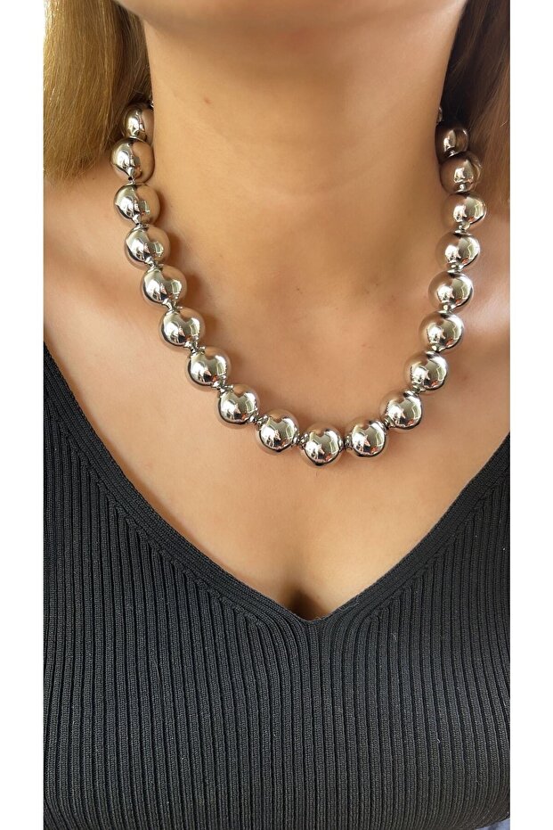 قلادة Topcuk كبيرة من الفضة - 1