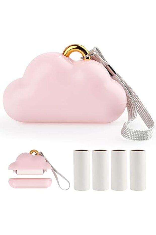Cloud Mini Lint Roller Travel Size,Reusable Mini Travel Sticky Roller,Portable Lint Roller Dog and C