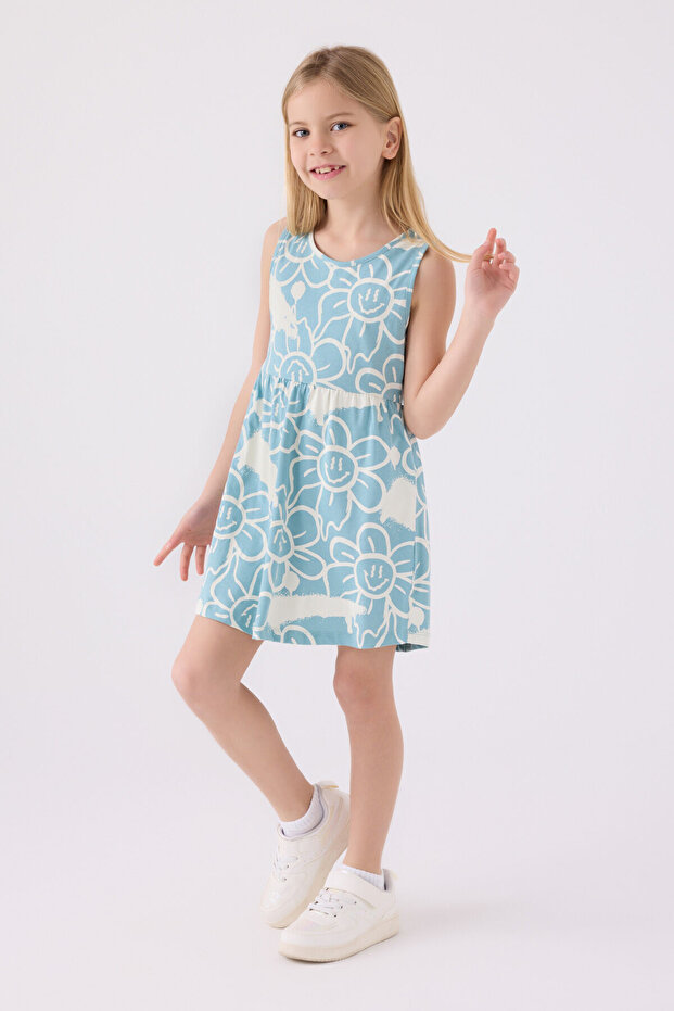 Çocuk Yeşil Elbise - 4