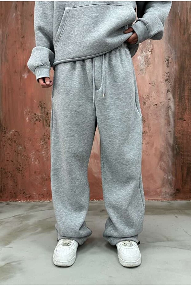 Kışlık-Basic Premium Ayarlanabilir Paça Baggy Eşofman - 2
