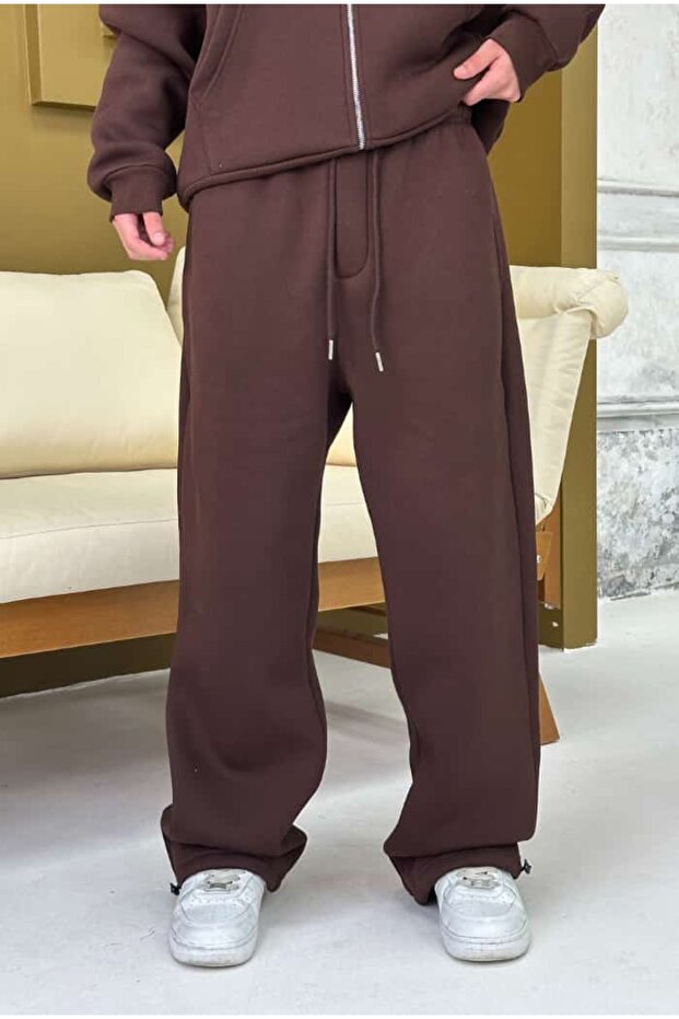 Kışlık-Basic Premium Ayarlanabilir Paça Baggy Eşofman - 1