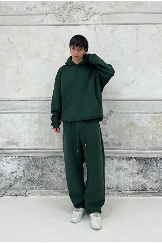 Winter-Basic Premium Adjustable Leg Baggy Sweatpants - 4