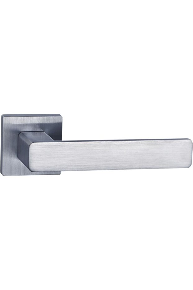 Tatim Rosette Handle – Brushed Chrome Zinc Door Handle for Home & Office