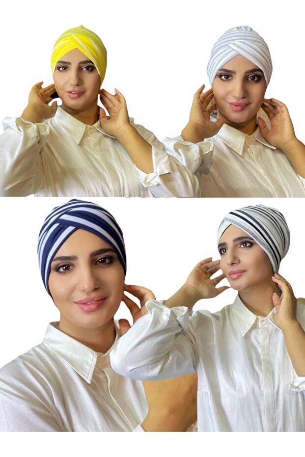 4 قطع - قبعة متشابكة
