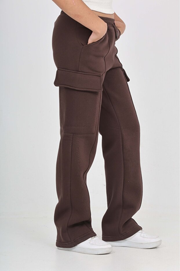 Girl's Cargo Pocket Detailed Sweatpants