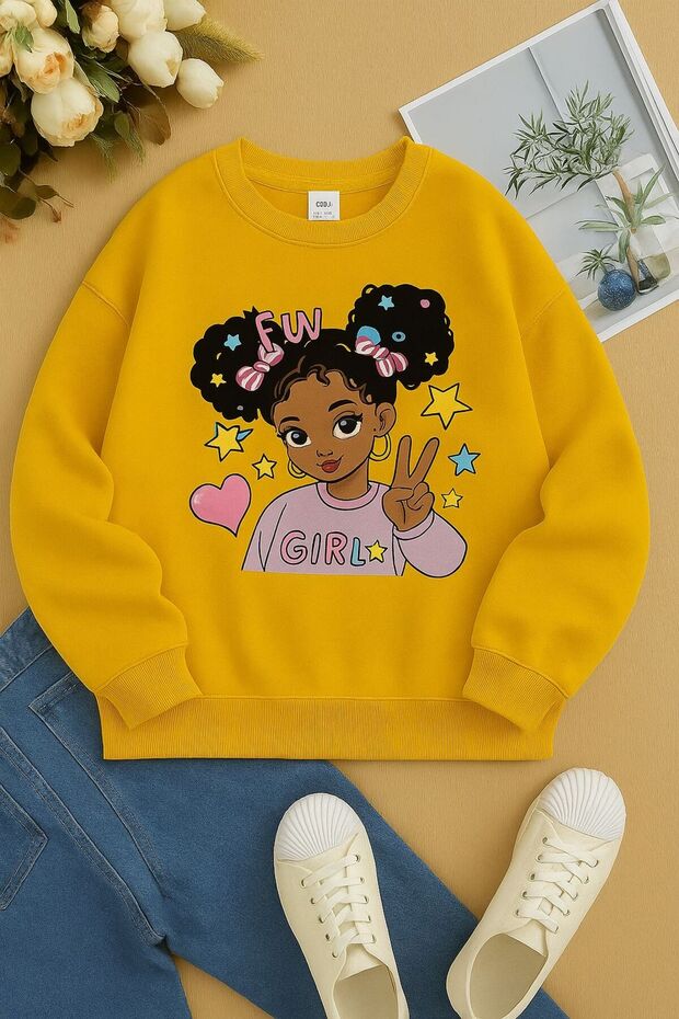 Girls Printed Unisex Children's Sweat