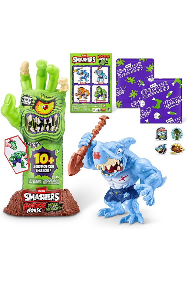 Smashers Horror House Dissect, 15+ Surprises, Skeleton Hand Container, Age 3+