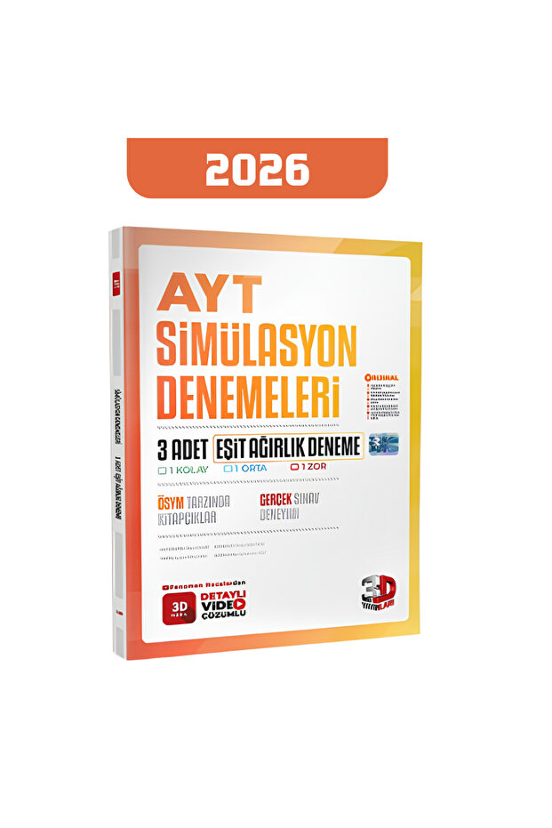 2026 3D AYT Simülasyon 3'lü Eşit Ağırlık Deneme - 1