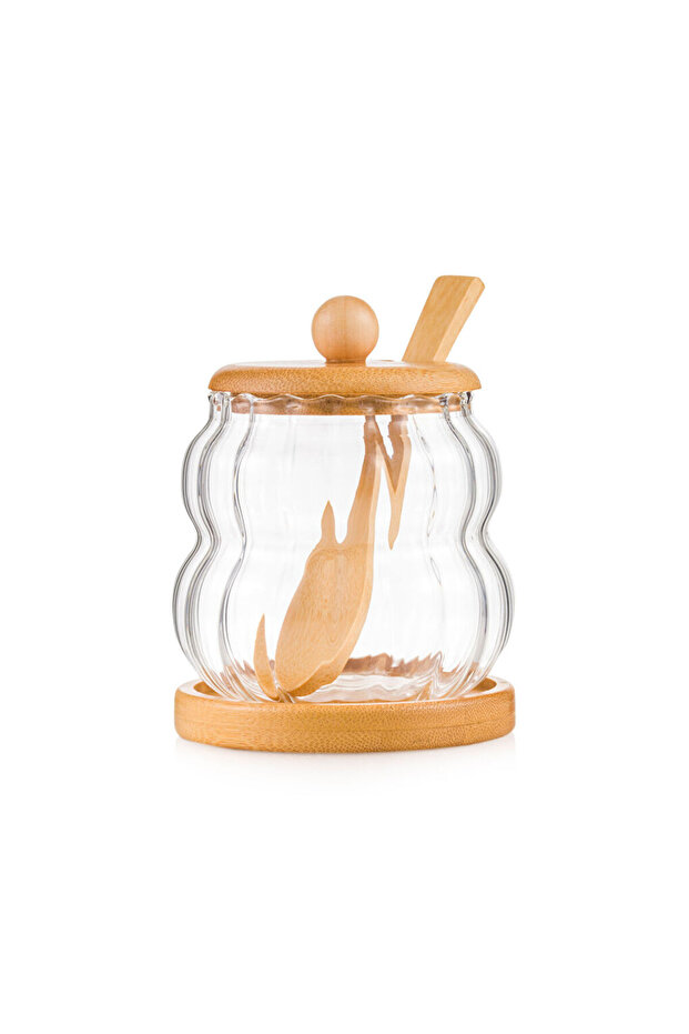 Sparkling Choices from Shining Store |   Glass Storage Container with Wooden Lid 300 ml - 5