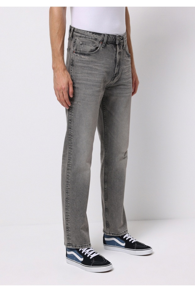 Regular Fit Erkek Siyah Jean Pantolon - 4