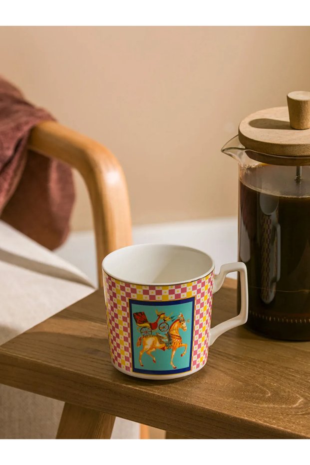 Lcw Home Mixed Printed Porcelain Mug 340 ml
