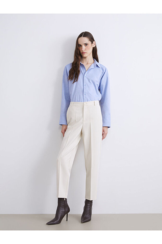 Mg Trend'En Beige Slim Fit Women's Trousers