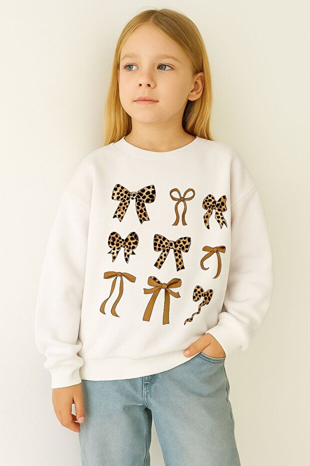 3 Yarn Combed Cotton Multi-Heart Printed Unisex Children's Sweat
