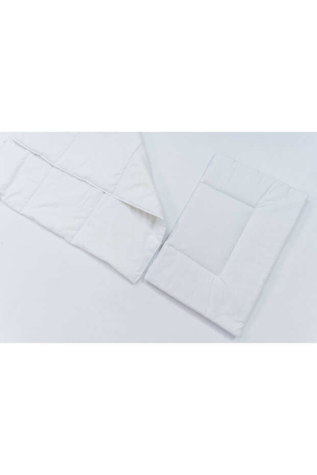 6-piece bedding set for cot, White - 6