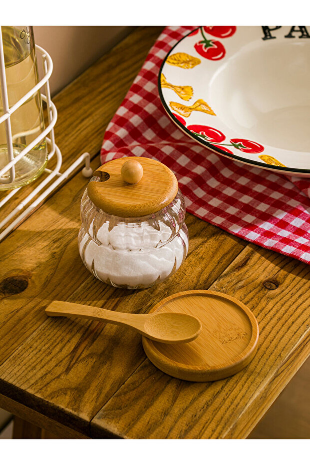 Sparkling Choices from Shining Store |   Glass Storage Container with Wooden Lid 300 ml - 3