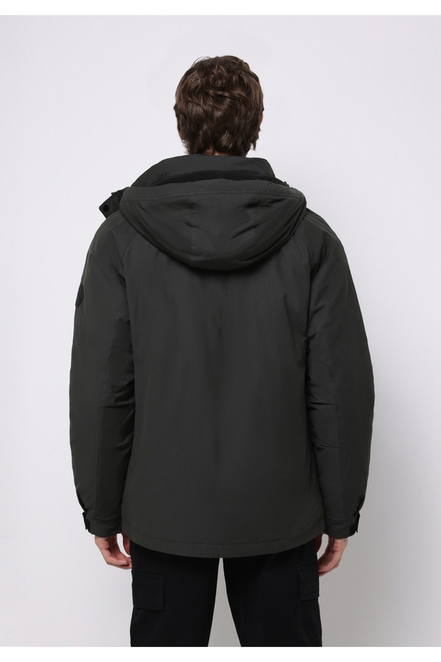 Regular Fit Erkek Yeşil Mont - 2