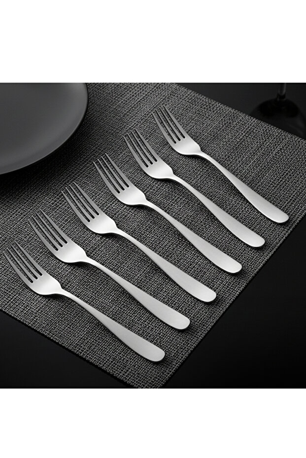 6-Piece Stainless Steel Table Fork Set - Classic & Durable Cutlery,BB1198